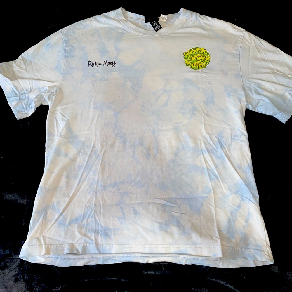 Rick and Morty Blue Tie-Dye Tee